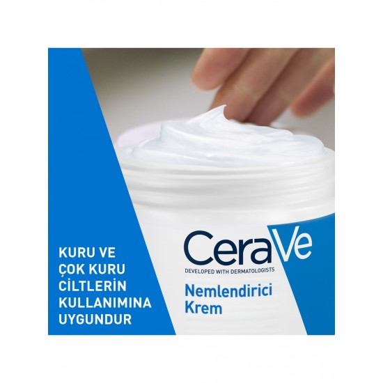 CeraVe Yüz ve Vücut Nemlendirici Pompalı Krem -Kuru Ciltler Için Seramid ve Hyalüronik Asit Içerikli 454G
